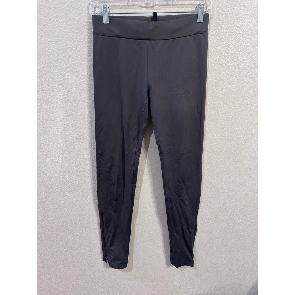 BCBGMAXAZRIA Gray Leggings Womens‎ Sz S Zipper Ankle Athleisure Activewear